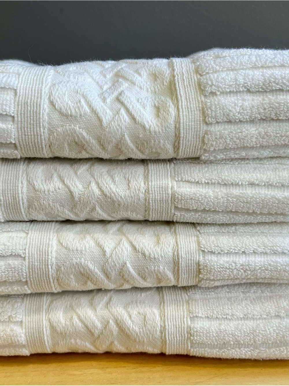 4 Premier Collection White Hand Towels By Dost are NWT